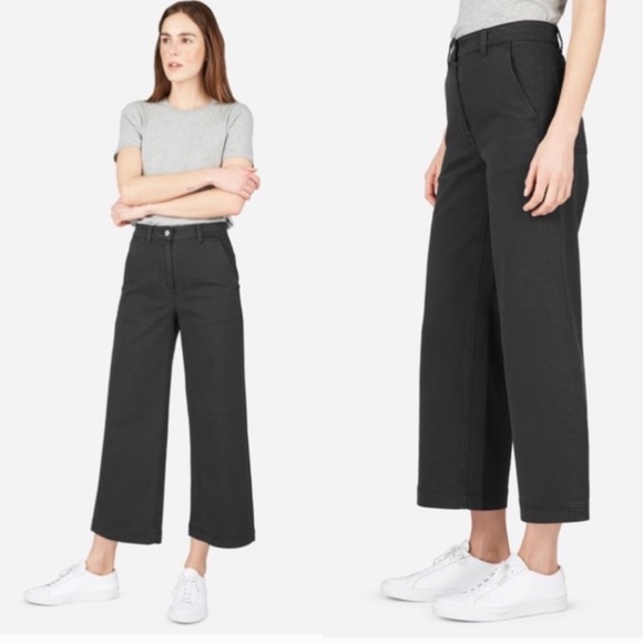 • EVERLANE • The Wide Leg Crop Pant Black